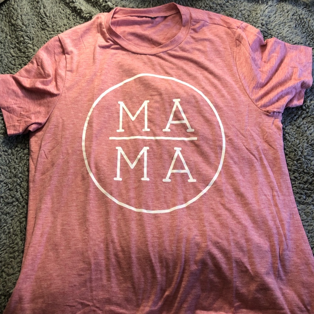 Mama pink soft tee shirt crew neck shirt large